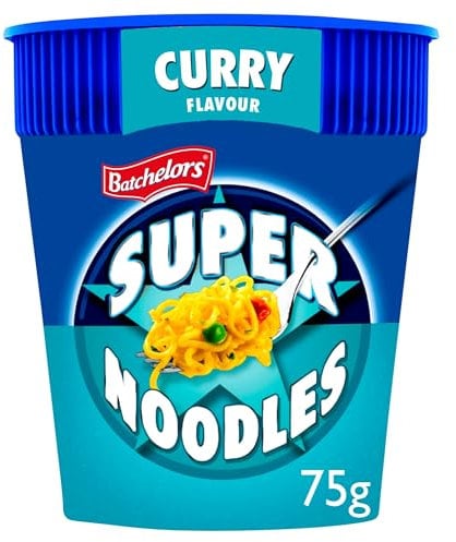 Batchelors Super Noodles Curry Flavour Instant Snack Pot, 75 g (Pack of 1)