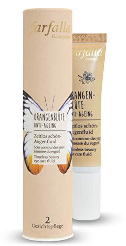 farfalla Orangenblüte Anti-Aging Augenfluid - 15ml - Orangenblüte mit Vitamin-C-Boost - Ideal zur Anti-Falten & Feuchtigkeitspflege - 100% zertifizierte Naturkosmetik