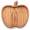 Edeldings Antibakterieller Massivholz Kinderteller APFEL aus Europa | Holzteller 20 x 20 cm | Originelles Geburtstags- und Kinder Geschenk Holz | Kindergeschirr, Babyteller, Holzschale, Servierschale