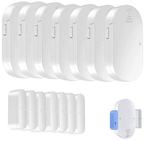 EverNary MC03 Door Window Alarm 7Pack 130DB Loud Burglar Alarm for Pool Home Kids Safety 4 Working Modes Magnetic Entry Sensor Alert for Business Office,White