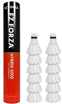 FZ FORZA Hybrid 5000 Badmintonball, Innovative Hybrid Federball, Natur & Nylon Badmintonball