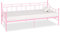 vidaXL Bettgestell Metallbett Bettsofa Bett Tagesbett Kojenbett Einzelbett Schlafzimmerbett Bettrahmen Lattenrost Rosa Metall 90x200cm