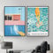 Guying Art David Hockney Kunstdrucke Ausstellung Vintage Leinwand Poster Abstraktes Kunstwerk Gemälde Wandbilder Raum Wandkunst Dekor 50x70cmx2 Rahmenlos