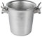 Champagnerkühler Stierkopf, Weinkühler, Flaschenkühler, Sektkühler, Getränkekühler, Aluminium Silber - Kühler für Sekt, Wein und Champagner - 30 cm