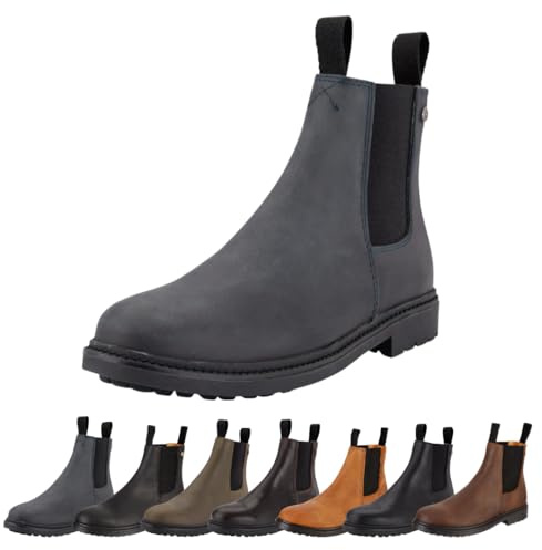 SUEDWIND FOOTWEAR Reitstiefeletten für Damen NEW WORK – Chelsea Boots aus Leder – Reit- & Freizeit-Stiefelette mit Ortholite-Fußbett, Gummisohle & Lederinnenfutter – Waxy Blue – Gr. 43