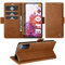 Handyhülle für Samsung Galaxy S20 FE Hülle mit Schutzfolie, Standfunktion Kartenfach Wallet Premium Leder Schutzhülle S20 FE 4G/5G Flip Case Cover Stoßfeste Klapphülle (Braun)