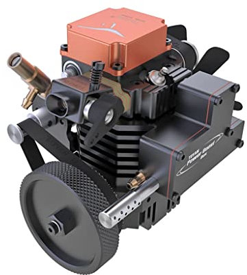 4 Stroke 3.5CC Nitro Engine Model for 1:10 1:12 1:14 RC Nitro Car,Boat, Airplane DIY with Starter and Fuel Tank
