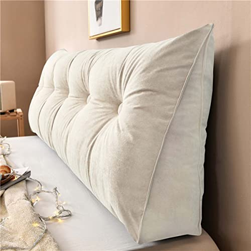Yanman Großes Keilkissen, Kopfteil, dreieckige Auflage, Lesekissen, Lendenwirbelstützkissen, Taille, Rückenlehne, weiches Sofa, Tagesbett, Positionierungsrolle, 180 x 50 x 20 cm