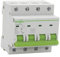 Disjoncteur,Interrupteur Différentiel Type B 4 pôles MCB 6A 10A 16A 25A 32A 40A 63A DIN Disjoncteur miniature ferroviaire 4. 5ka AC 110V / 230V / 400V (Size : 4, Color : B40)