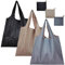 NHBETYS 3 Stück Einkaufstasche Faltbar, 40 x 40cm Wiederverwendbare Einkaufstüten Wasserdicht Leicht Einkaufsbeutel Shopper für Obst Gemüse Lagerung (schwarz, dunkelbeige, grau)