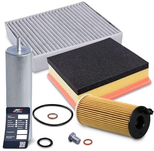 BESTPRICE Inspektionspaket Filterset mit 1x Ölfilter; 1x Innenraumfilter; 1x Luftfilter; 1x Kraftstofffilter; Kompatibel mit BMW 4er, 2er, 3er (F34) (F30, F80) (F31), 1er (F21) (F20),