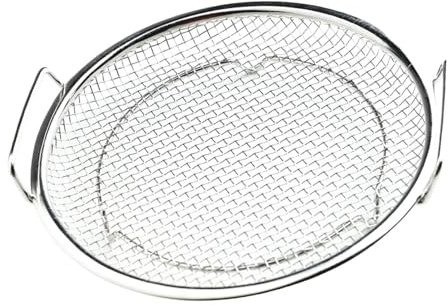 Assiettes de vidange en maille multi-usages en acier inoxydable 20 cm + oreilles – pour égoutter la friteuse, barbecue et snacks