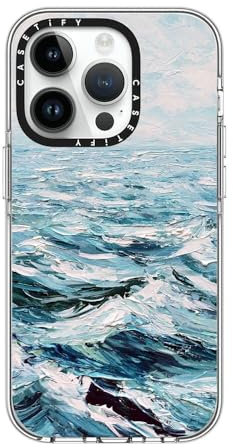 CASETiFY Clear iPhone 14 Pro Case [Not Yellowing / 6.6ft Drop Protection/Compatible with Magsafe] - Deep Blue Sea - Clear