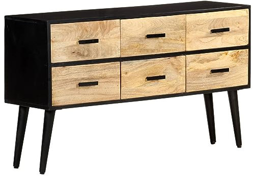 Iiaky Sideboard 110x33x64 cm Sideboard Wohnzimmer Flurschrank SchräNkchen MöBel SchräNke Sideboard Massivholz Mango