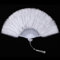 SOGUGOM Marabou White Feather Fan - Renaissance Fan,Rave Fan,Hand Fan Foldable,Marabou Feather Fan for 1920s Gatsby Party,Clothing Accessories and Party Decorations (White)