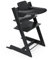 Stokke Tripp Trapp Hochstuhl (Black) mit Stokke Tray (Black) - ein verstellbares, ergonomisches und leicht zu reinigendes Babyset für Kinder im Alter von 6-36 Monaten
