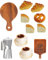 TPZORJX 12pcs Wichtelzubehör Miniatur Brot Kaffeekanne und Kaffeetassen Miniatur Wichtel Zubehör Kaffeeservice Zubehör Weihnachten, Miniatur Frühstück Puppenhaus Zubehör 1:12
