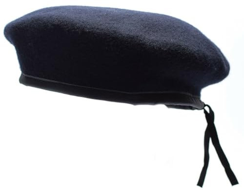 Echte Bundeswehr Marines dunkelblaue Baskenmütze, Militärkommando, marineblaue Mütze, Wolle, blau, 61