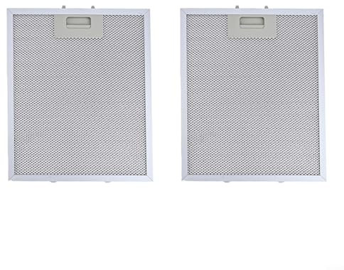 2 x Metall-Fettfilter für Rangemaster Dunstabzugshaube, 300 x 250 mm, waschbares Aluminium-Design