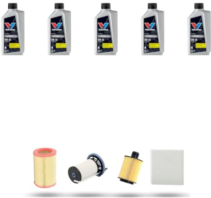 Kit tagliando 4 FILTRI e 5L OLIO V compatibile con Alfa Romeo Giulietta (940) 1.6 JTDm 85kw dal 2015