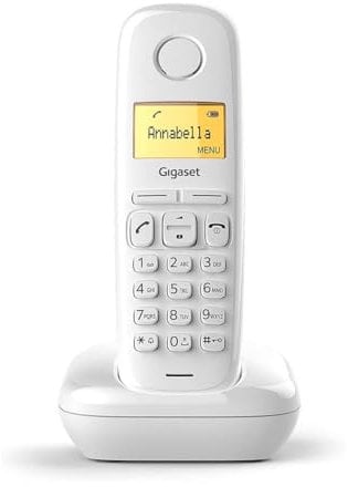 Gigaset A170 - Teléfono DECT inalámbrico - Pantalla Gráfica Iluminada - Fácil de Usar - Instalación Sencilla, Color Blanco [Versión Española]