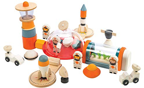 Tender Leaf Toys Life on Mars Set - Wooden Space Station Play Set