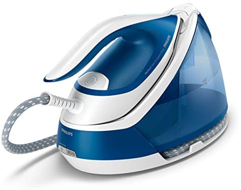 Philips Compact Centro de Planchado de Vapor, Suela SteamGlide Plus, Azul