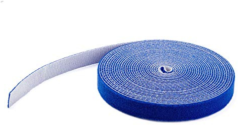StarTech 15,2m Klettbandrolle, Blau, Befestigungsband (HKLP50BL) | Wiederverwendbar, Zuschneidbar, Kabelmanagement, Industriell, Für IT-Profis