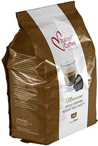 Italian Coffee 64 Capsule Mokaccino Compatibile con Nescafé Dolce Gusto