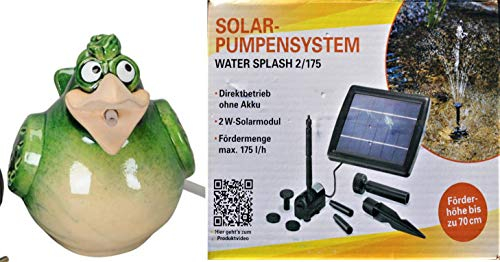 powershop11 Wasserspeier Vogel grün Solar 17 cm
