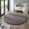 Taracarpet Shaggy Teppich Wohnzimmer Venezia Hochflor Langflor Teppiche modern Anthrazit 120 cm rund