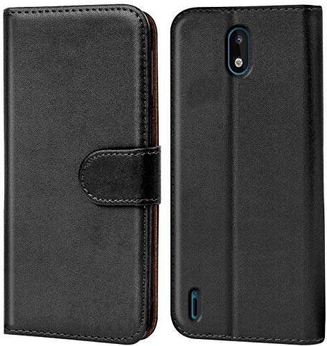 Verco Funda para Nokia 1.3, Telefono Movil Case Compatible con Nokia 1.3 Libro Protectora Carcasa, Negro