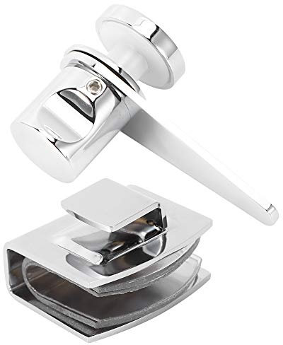 Fdit Bathroom Door Latch, Stainless Steel 304 Door Latch Household Bathroom Shower Room Glass Door Latch Bolts Lock Gate Hardware Accessory