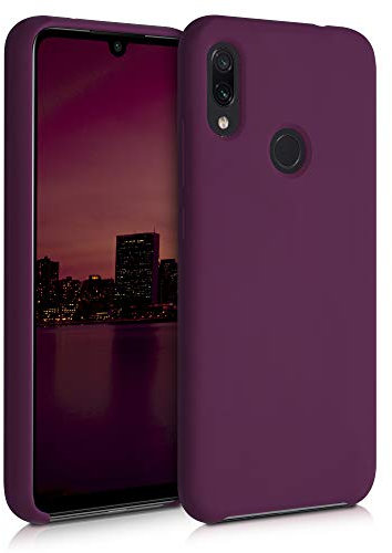 kwmobile Hülle kompatibel mit Xiaomi Redmi Note 7 / Note 7 Pro Hülle - Silikon Handy Case - Handyhülle weiche Oberfläche - kabelloses Laden - Bordeaux Violett