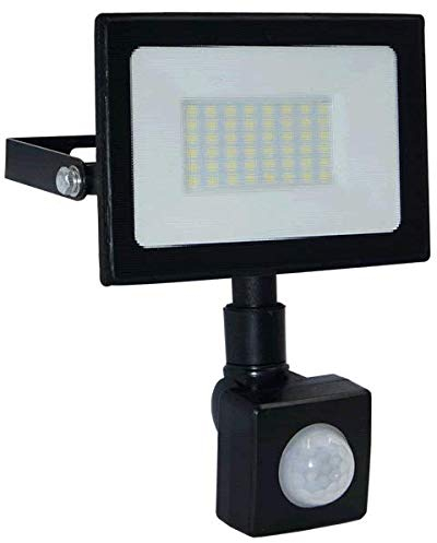 Amslight LED Flutlichtstrahler 50W mit Bewegungsmelder Mini