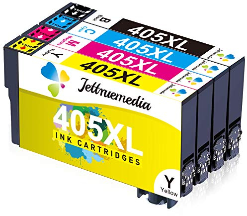405XL Druckerpatronen Kompatibel für Epson 405 XL Tintenpatronen für Epson Workforce Pro WF-4820 WF-3820 WF-4830 WF-7840 WF-7830 WF-3825 WF-4825 WF-7835 Drucker 4packs