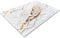 Glass Chopping Board 50 x 40 | Kitchen Worktop Protector | Multifunctional Cutting Board | Work Top Savers | Kitchen Accessories | Extra Large | Marble Effect White Gold
