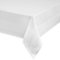 texpot Damast Tischdecke 140 x 360 cm weiß Atlaskante bei 95°C waschbar 100% Baumwolle