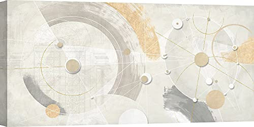 ART PRINT CAFE' – Moderne abstrakte Kunst - Bilder auf Leinwand - Arturo Armenti, Zwillingsumlaufbahnen - 140x70 cm