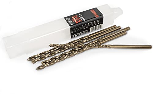 Ferrcan Brocas para metal HSS DIN340 M35 cobalto de talla larga (pack de 5 unidades por medida) (5mm)