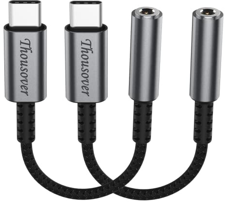 Thousover USB Type C to 3.5mm Female Headphone Jack Adapte