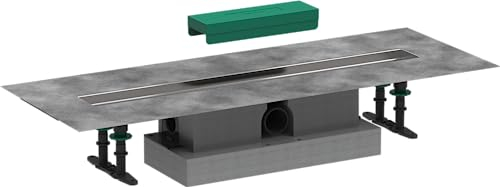 hansgrohe uBox universal Komplettset (Installationsset + Grundkörper) 700mm für Standardinstallation von hansgrohe Duschrinnen Fertigsets (RainDrain Rock und RainDrain Match), Bodenablauf Dusche