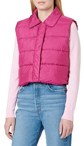 JJXX Jxellinor-Gilet Imbottito in Materiale Riciclato, Festival Fucsia, L Donna