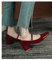 YUAB Scarpe Mary Jane da Donna Primavera e Autunno Scarpe con Tacco Basso in Pelle Verniciata Scarpe da Ragazza con Fibbia Bassa Punta Quadrata-Rosso,38