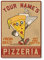 Personalised Pizzeria METAL Sign Plaque for your Garden Kitchen, perfect for Italian Pizza Oven or Bar. A touch of Italy (A4 (197mm x 283mm))