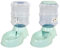 Kit dispensador para Gatos y Perros Piezas Dispensador de Agua para Mascotas, Bebedero y comedero Dispensador Comida y Agua 2Unidad (Verde)
