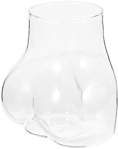 Luxshiny Cocktail Glasses Shaped Glass Cups Body Shape Drinking Glasses 250ml Beer & Wine Cups for Parties, Girls' Nights & Home Bars(9.8cm Diameter, Fun Decorative Glassware)