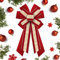 Hying Große Weihnachtsschleifen für Kranz, Weihnachtskranz Schleife Glitzer Gold Rot Samt Schleife Winter Weihnachtsbaum Schleifen Ornamente für Haustür Neujahr Weihnachten Party Dekoration Supplies