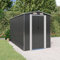 Gecheer Capanno,Casetta,da Giardino,per Esterno con Porta in Acciaio Zintato,Antracite,192x357x223 cm,Capanno da Giardino in Acciaio,Capanno Attrezzi Acciaio,Casetta Attrezzi,Casetta Acciaio Lamiera
