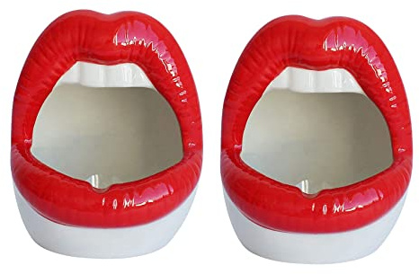 Fegtrty Lot de 2 pots de cactus en céramique pour plantes grasses et plantes grasses - Pour et le bureau - Rouge